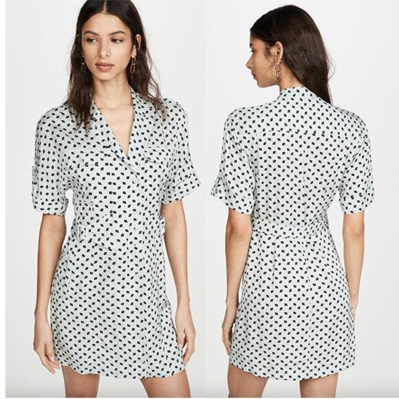 Equipment Absalone Dress in Sky Grey/True Black